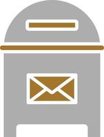 estilo de icono de caja de correos vector