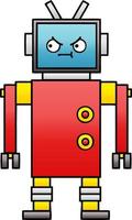 gradient shaded cartoon robot vector