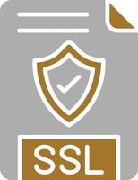 estilo de icono de archivo ssl vector