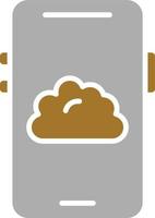 Mobile Cloud Icon Style vector