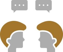 Face to Face Talk Icon Style vector