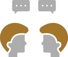 Face to Face Talk Icon Style vector