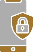 Mobile Security Icon Style vector