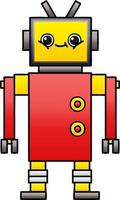 gradient shaded cartoon robot vector