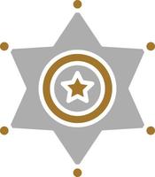 Sheriff Badge Icon Style vector