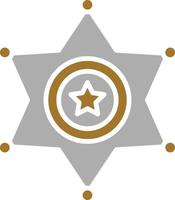 estilo de icono de insignia de sheriff vector