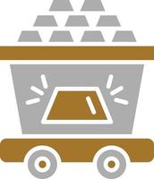 Gold Cart Icon Style vector