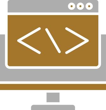 Web Programming Icon Style vector