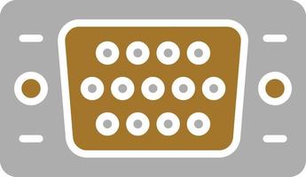 Vga Port Icon Style vector