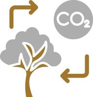 Carbon Footprint Icon Style vector