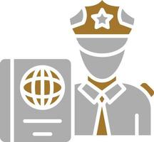 Passport Control Icon Style vector