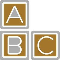 ABC Blocks Icon Style vector