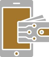 Digital Wallet Icon Style vector