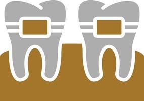 Tooth Braces Icon Style vector
