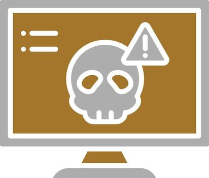 Computer Hacked Icon Style vector