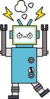 cute cartoon robot vector