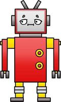 gradient shaded cartoon robot vector