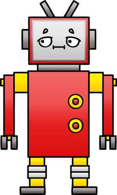 gradient shaded cartoon robot