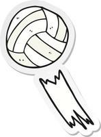 sticker of a cartoon soccer ball vector
