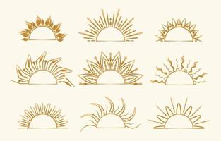 Sun Icon Set vector