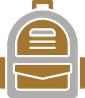 estilo de icono de mochila del ejército vector