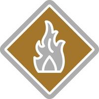 Flammable Icon Style vector