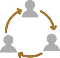 Internal Referral Icon Style vector