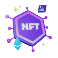 3D NFT Network PNG Illustration