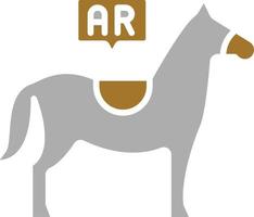 Ar Horse Riding Icon Style vector