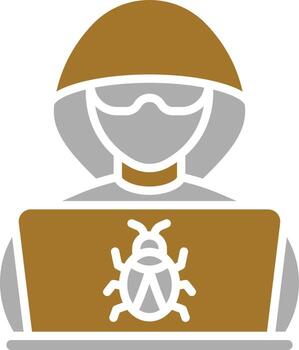 estilo de icono de hacker vector