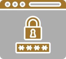 Website Password Icon Style vector