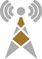 estilo de icono de antena de radio vector