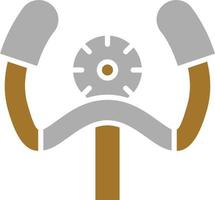 Aeroplane Steering Wheel Icon Style vector