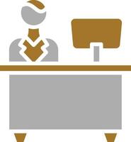 Reception Desk Icon Style vector