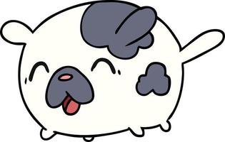 cartoon kawaii cute patch dog vector
