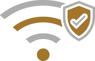 estilo de icono de seguridad wifi vector