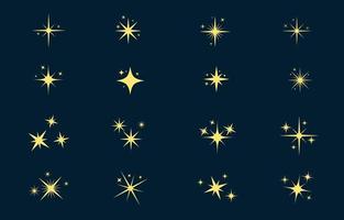 Star Icon Set Collection vector