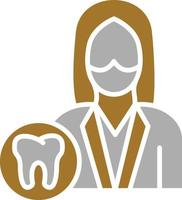 Female Dentist Icon Style vector