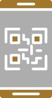 estilo de icono de código qr vector