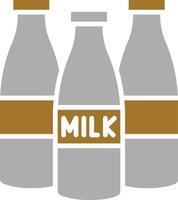 Milk Bottles Icon Style vector