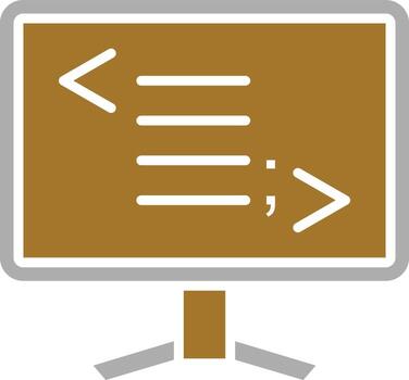 estilo de icono de programación web vector