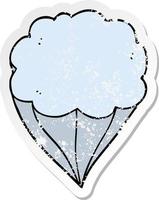 distressed sticker of a cartoon cloud symbol vector