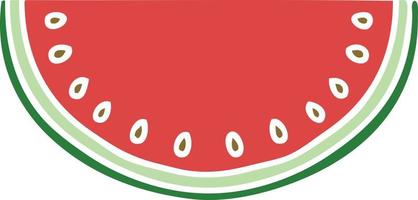 quirky hand drawn cartoon watermelon vector