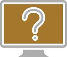 Online Question Icon Style vector