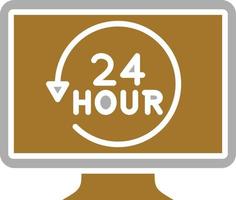 24 Hours News Icon Style vector