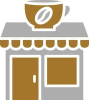 estilo de icono de cafetería vector