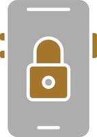 Mobile Lock Icon Style vector