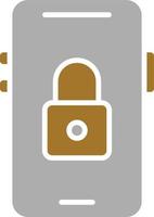 Mobile Lock Icon Style vector