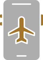 estilo de icono de modo de avión móvil vector