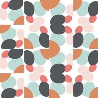 Festive seamless pattern with colorful round paint splatters. Messy overlay circles background. Dotted texture. Chaotic grunge dot. Geometric wrapping paper. vector